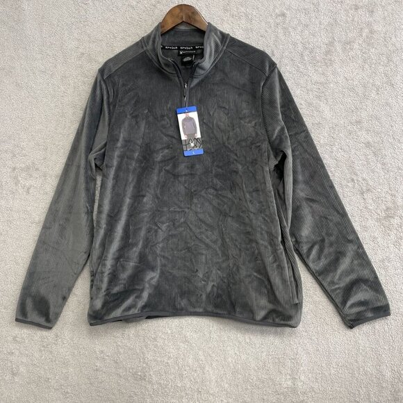 NEW Spyder Men's L Grey 1/4 Zip Pullover Sweatshirt - Picture 1 of 9